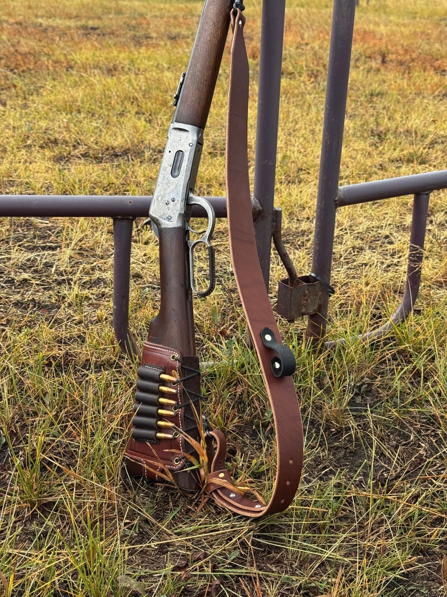 English Bridle Rifle Sling - Rich Brown