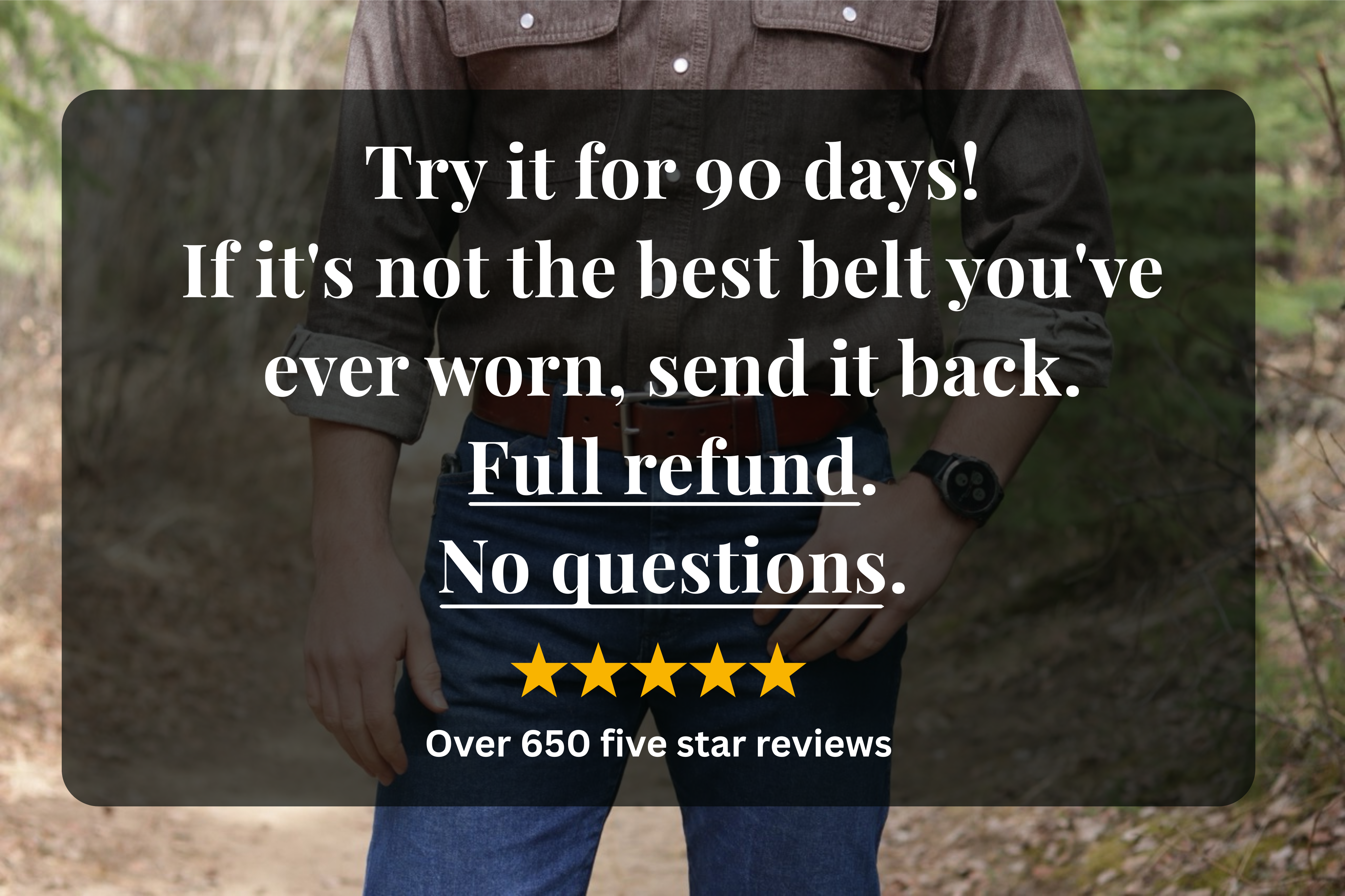 The Man Belt – 1¾″ Heavy-Duty Leather Work Belt (Black)