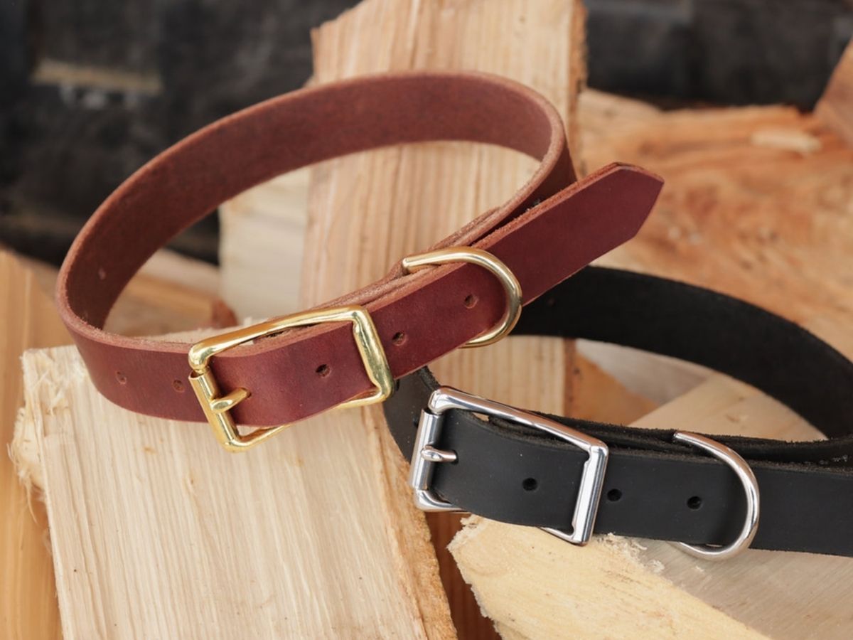Solid Full Grain Leather Dog Collar