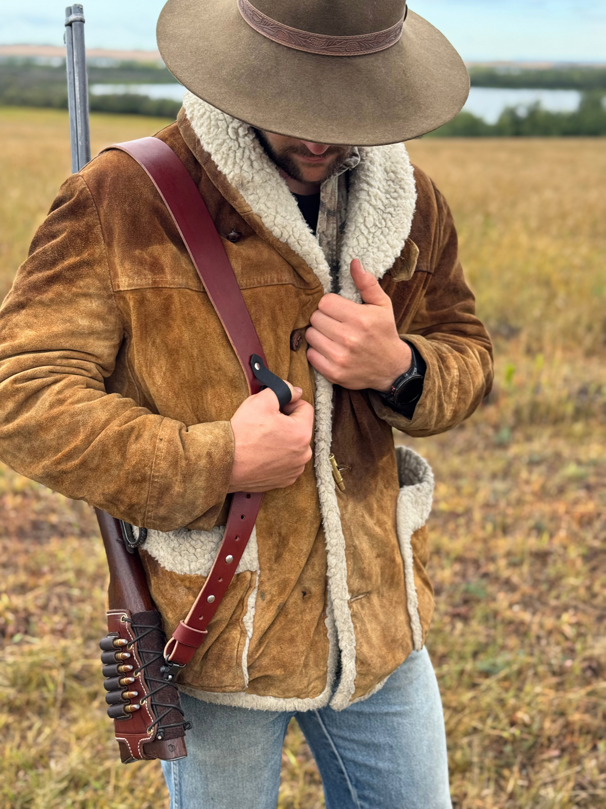 English Bridle Rifle Sling - Chestnut