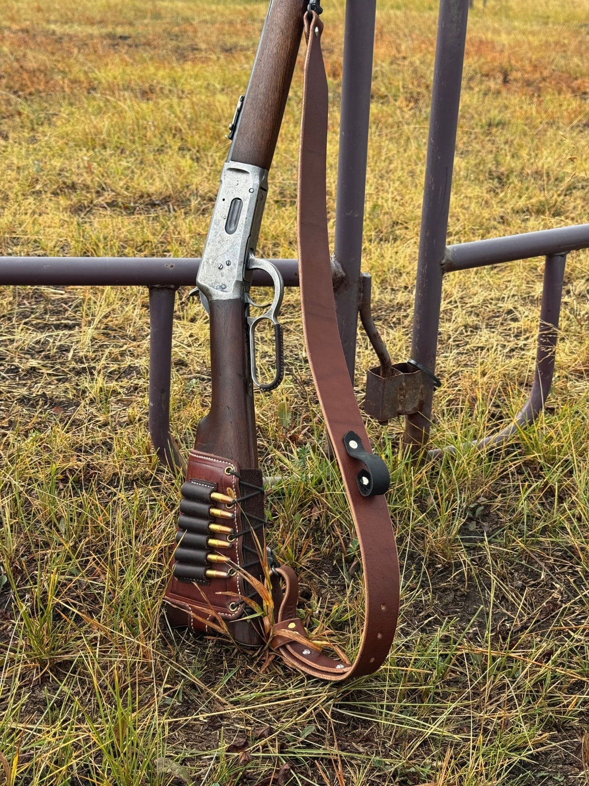 English Bridle Rifle Sling - Rich Brown